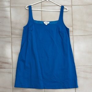 Pomander place Blue Square Neck Sleeveless Shift Dress